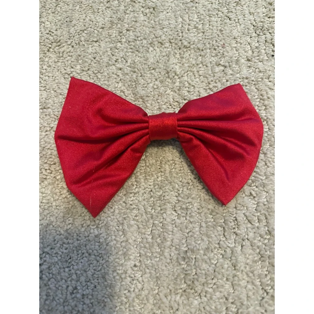 Sparkly Red Weissman‎ Dance Costume + Feather & Tulle Skirts + Bow! 💃